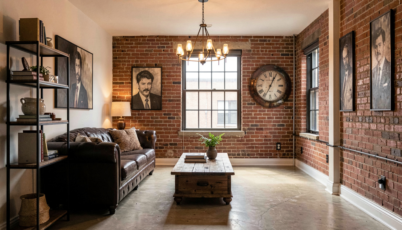 Living room in Industrial style