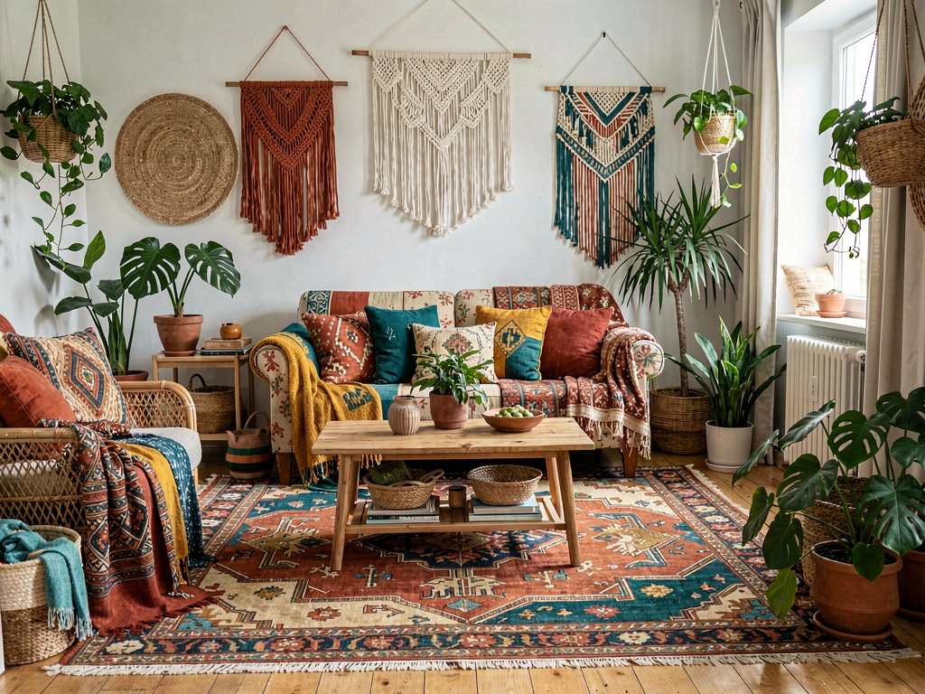 Bohemian living room design