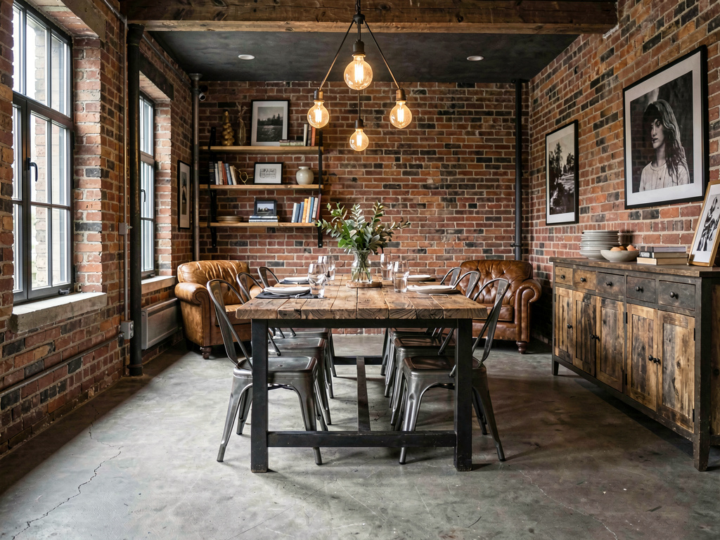 Industrial dining room design