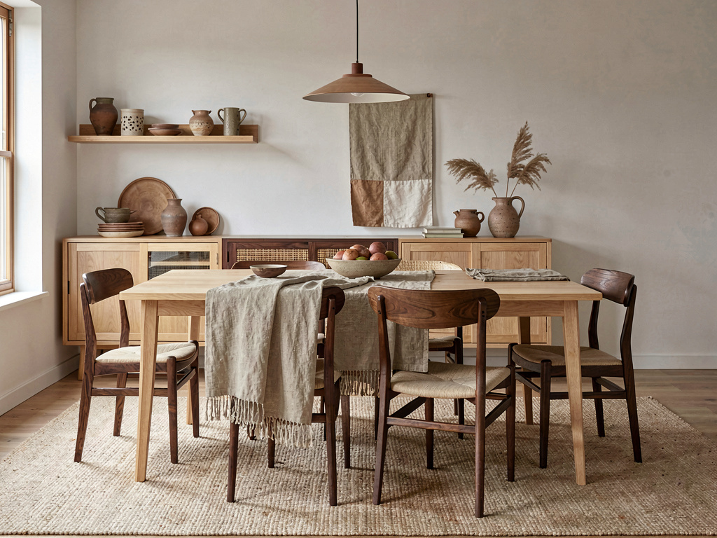 Japandi dining room design