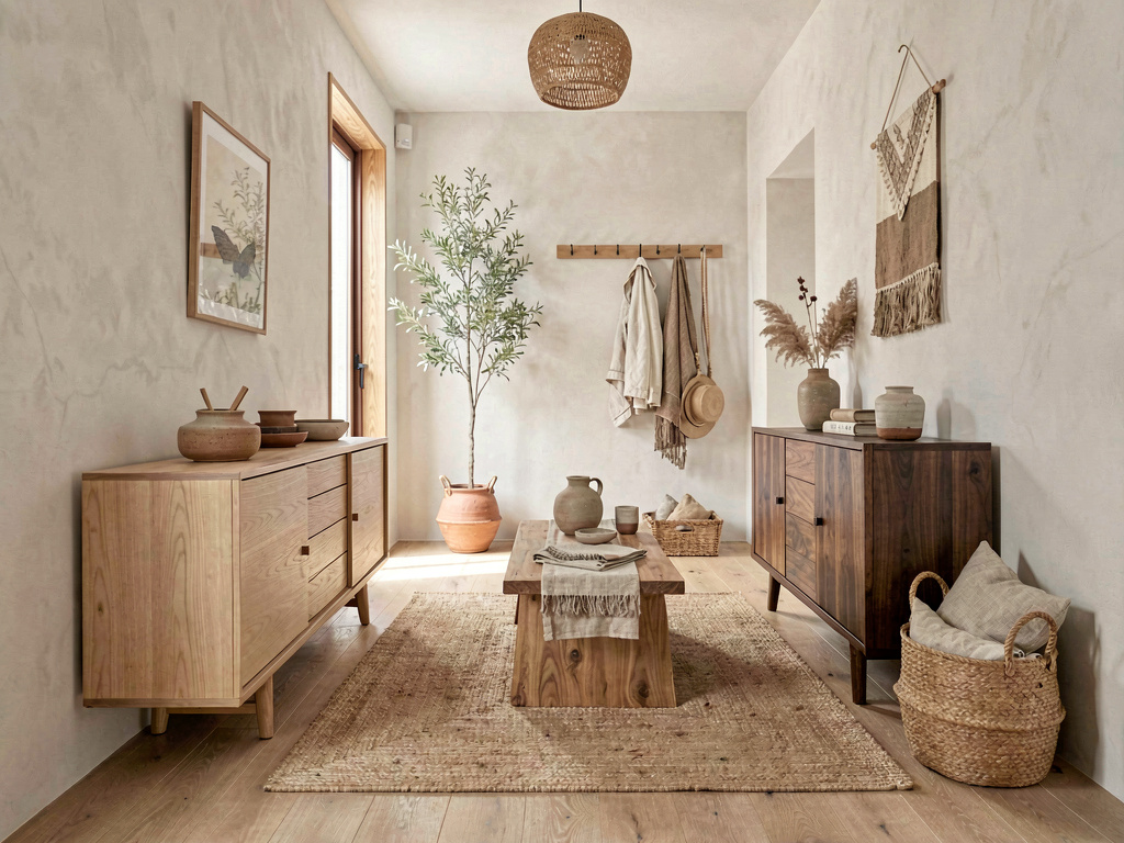 Japandi entryway design