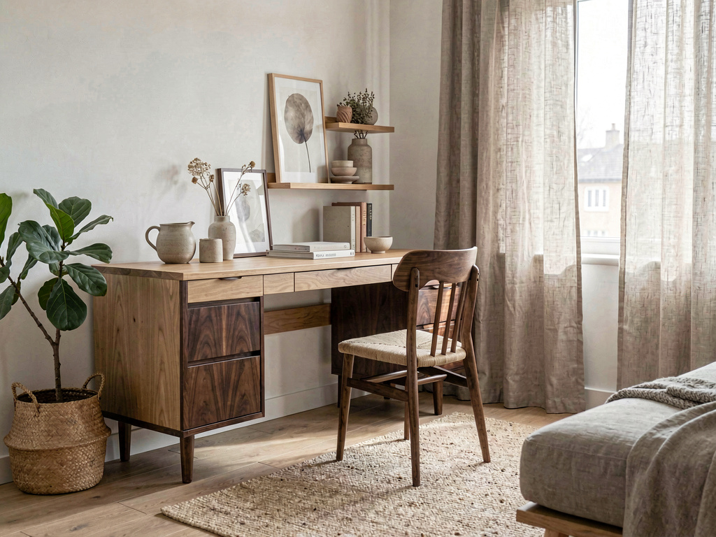 Japandi home office design